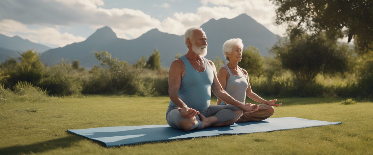 Senior couple exercising